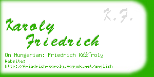 karoly friedrich business card